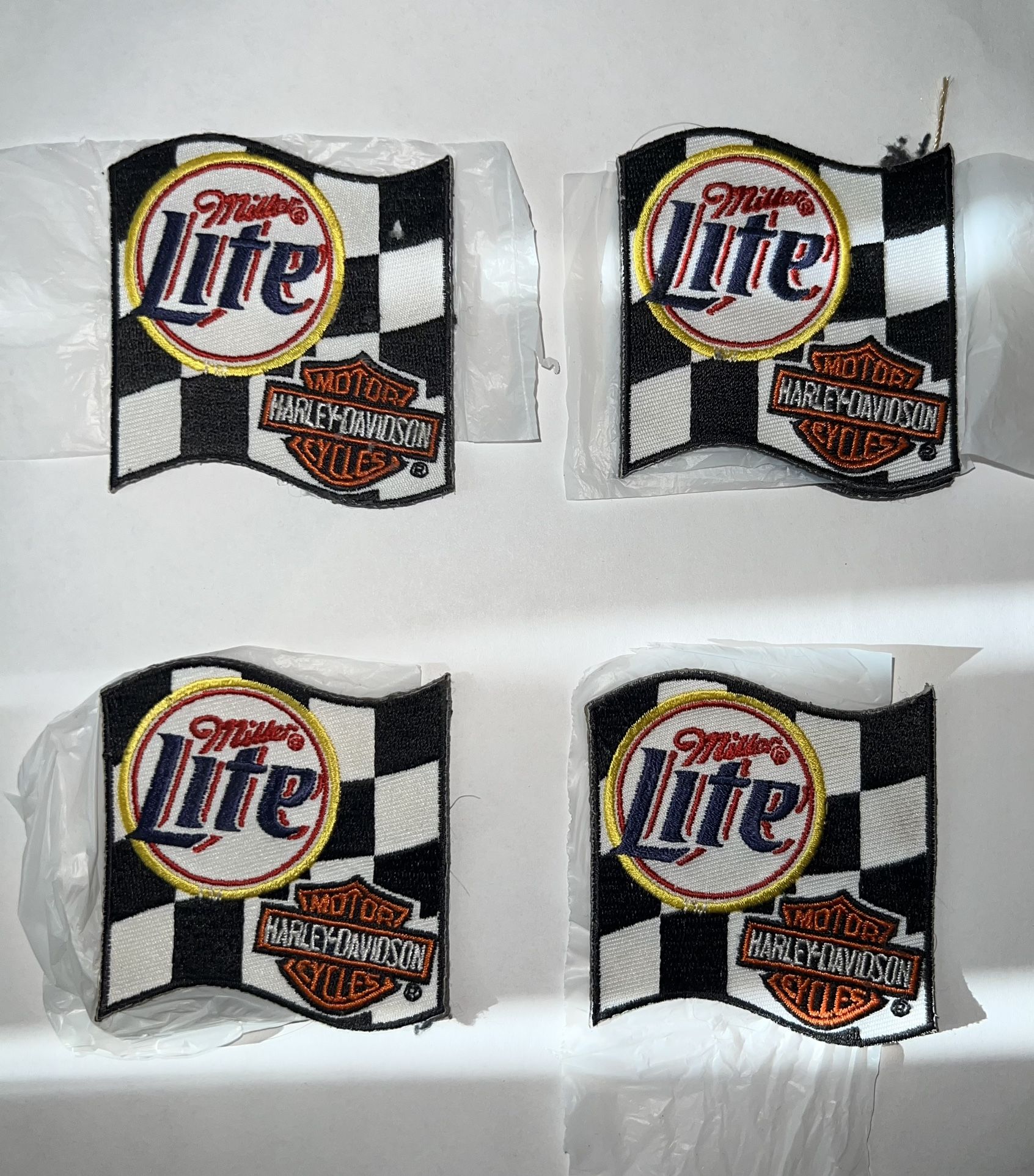 Vintage Miller Lite Beer Harley Davidson Motorcycle Racing Patch
