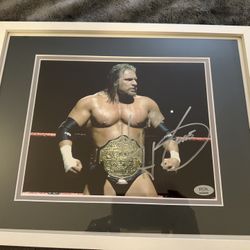WWE TRIPLE H AUTOGRAPH, PROFESSIONALLY FRAMED , WITH PSA COA