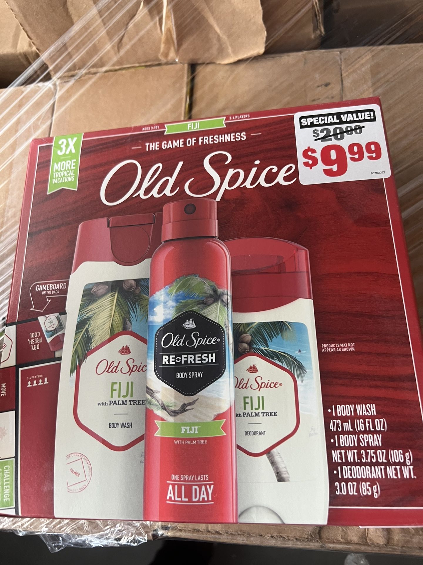 Old Spice Fiji Gift 3 piece Pack Body Spray + Body Wash + Deodorant SETS
