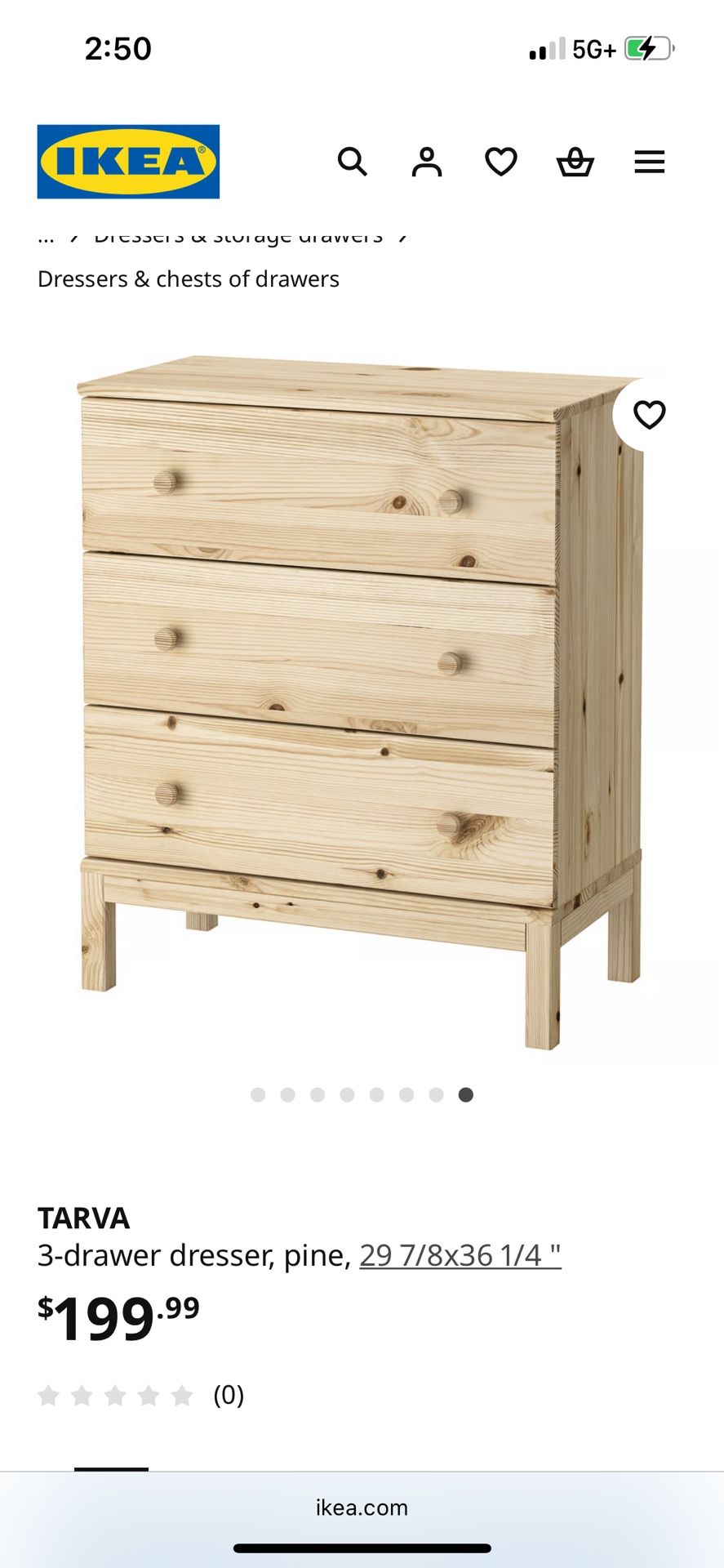 2 Small IKEA Dressers 