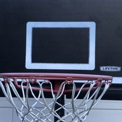 outdoor basketball hoop. 