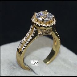 New 18k Yellow Gold Engagement Ring 
