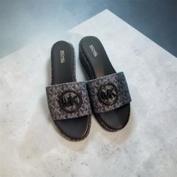 Michael Kors MK Logo Slide Sandals-Size 7.5