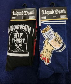 $5 Each. Coca Cola,  Pepsi, Dr. Pepper, 7-Up, White Castle And Liquid Death Socks 