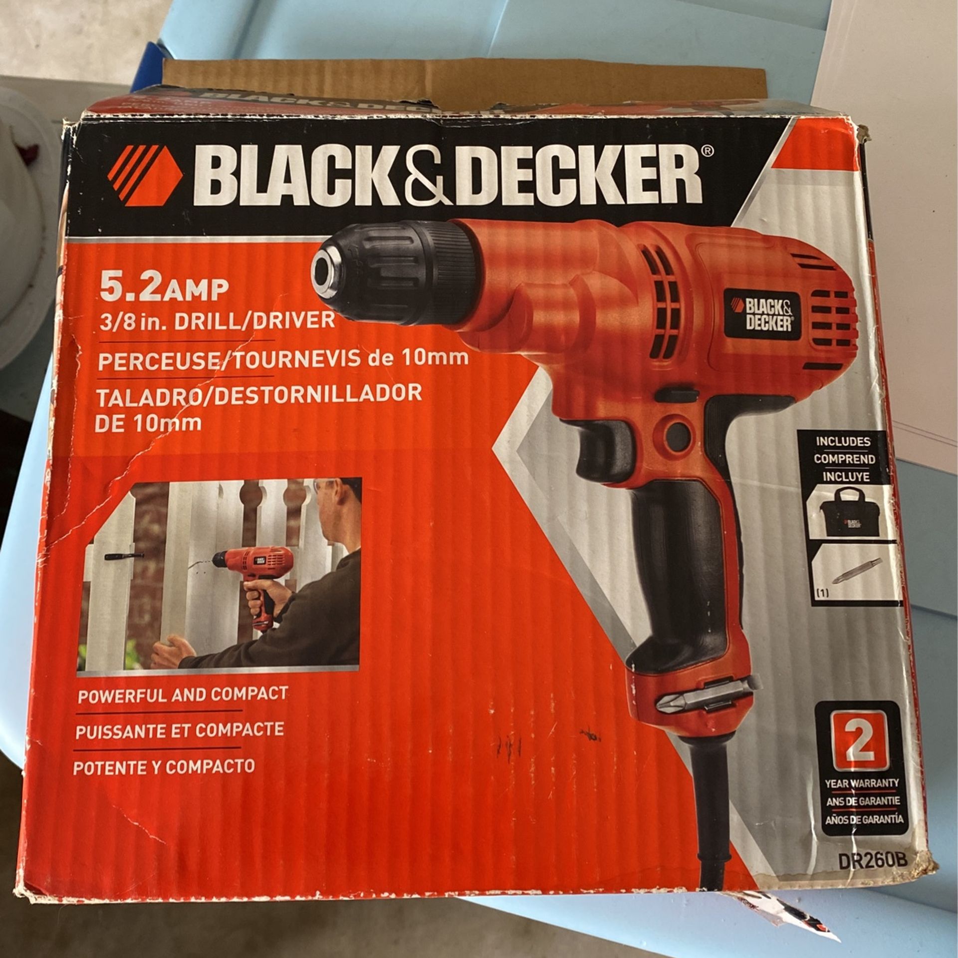 Black & Decker 5.2 AMP 3/8in Drill Driver