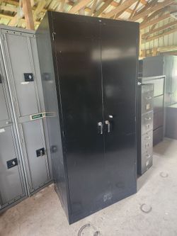Black Metal storage cabinet