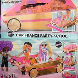 L.O.L. Surprise 3 In 1 Party cruiser 3in1 Car- Dance Party- Pool New $25