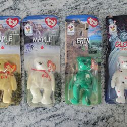 4 X $100 TY Beanie Babies From Mc Donald's 1997/1998