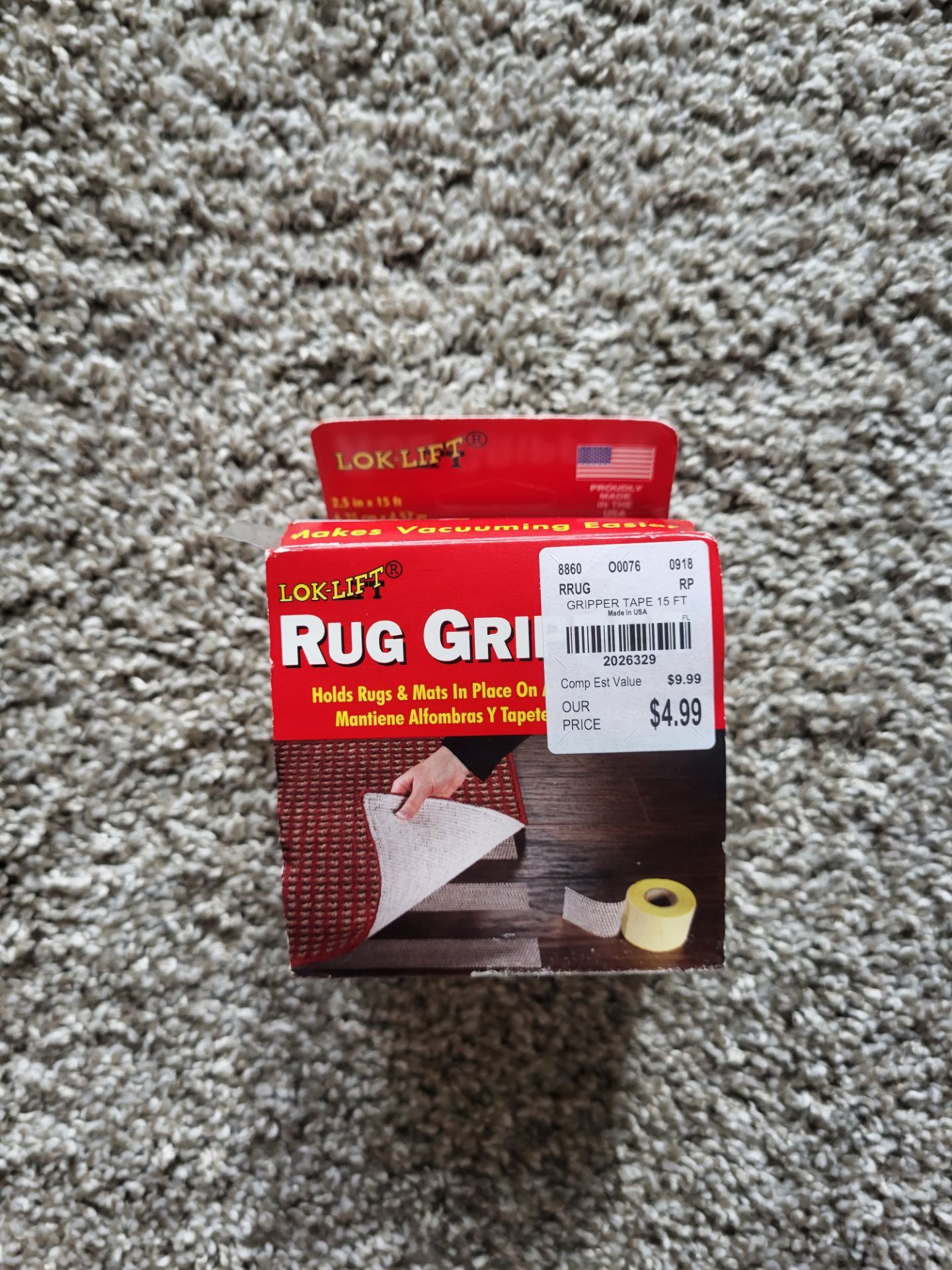 Rug gripping tape