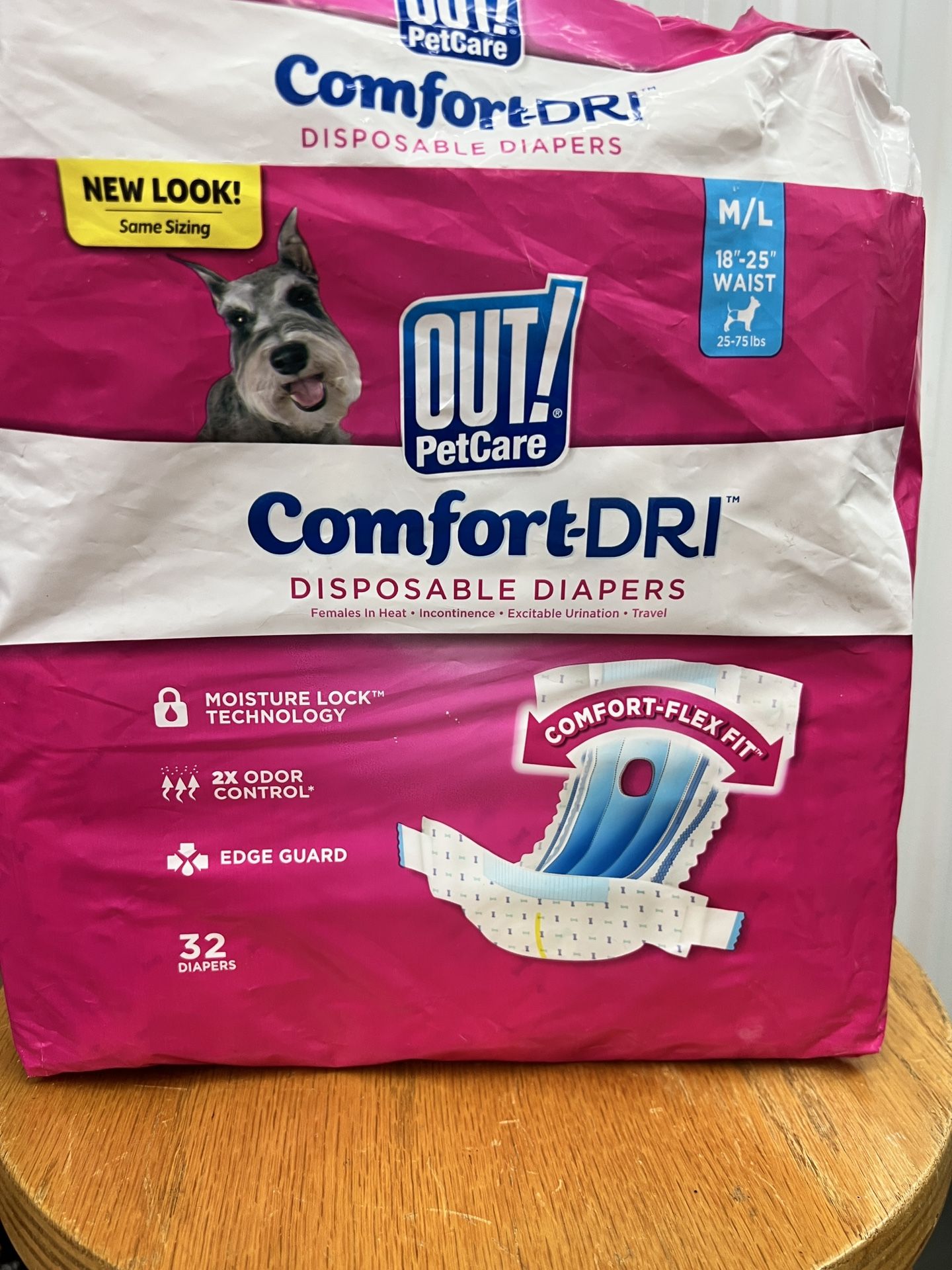 Comfort-Dri Disposable Diapers for Dogs Size M/L