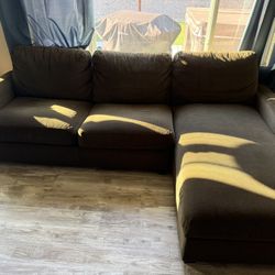 Brown Couch With Storage And Full Pull Out Bed Option 