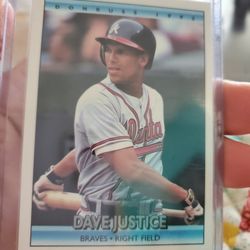 Atlanta Braves Dave Justice Terry Pendleton Variation '92 Donruss No Dot Behind Inc Baseball Cards 