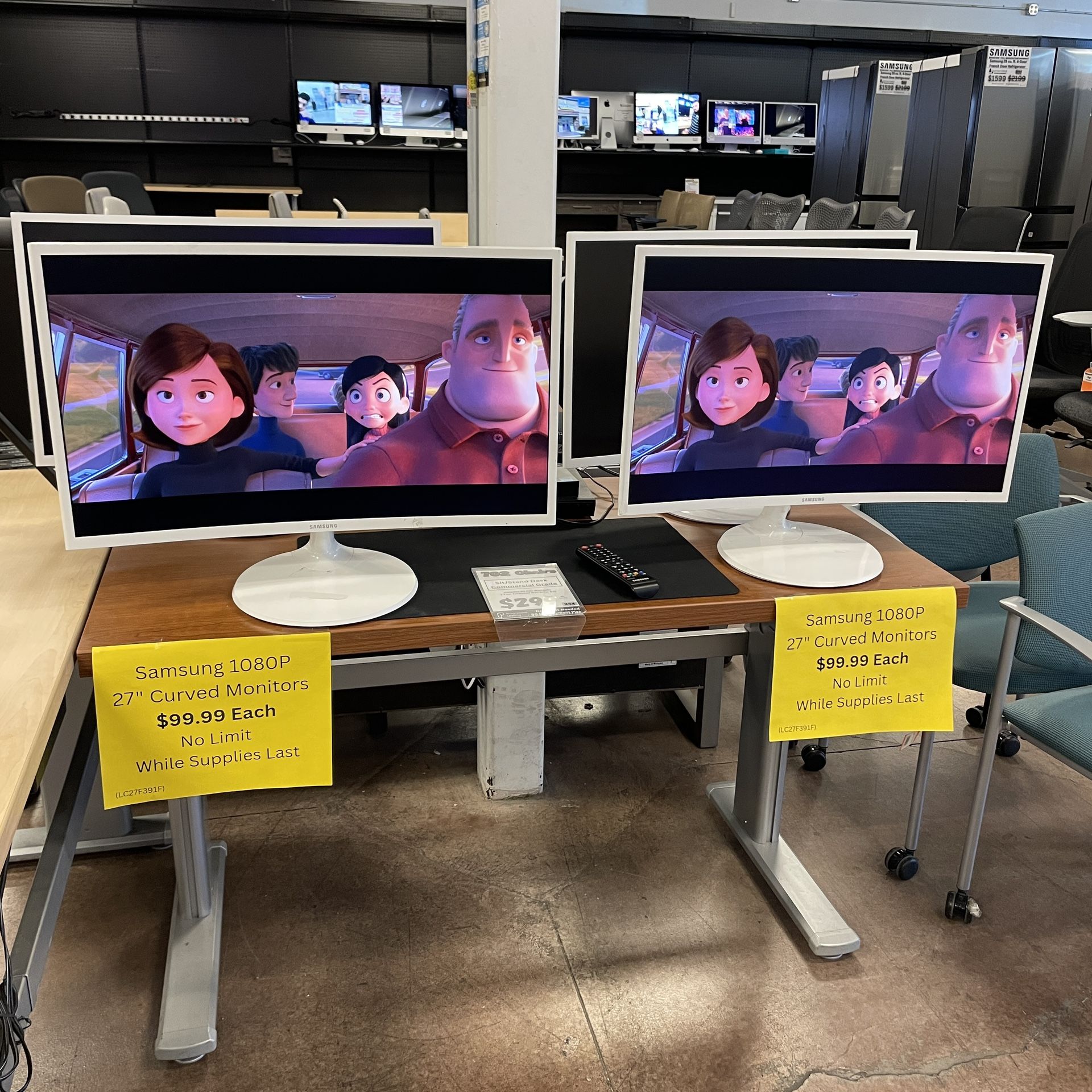 Samsung 27” Curved 1080P Monitors! $99 each! While Supplies Last!