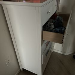 White Tall Dresser Modern And Cute