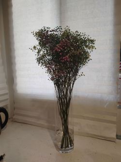16 inch clear glass vase