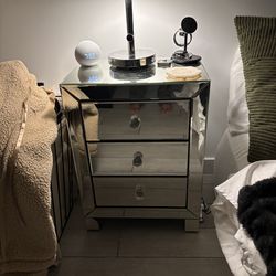 All mirror nightstand