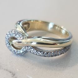 Breuning GmbH 14K Yellow Gold Natural (62) Natural Diamond Knot Ring