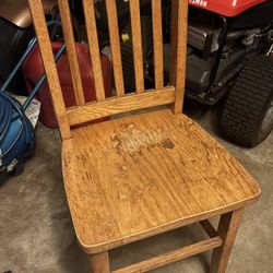 Antique Marstein Spindle Back Solid Oak Chair