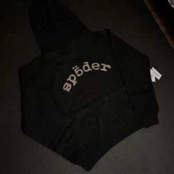 Spider rhinestone hoodie