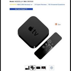 condition: like new make / manufacturer: APPLE TV 4K 32GB Apple TV 4K 32GB - Black