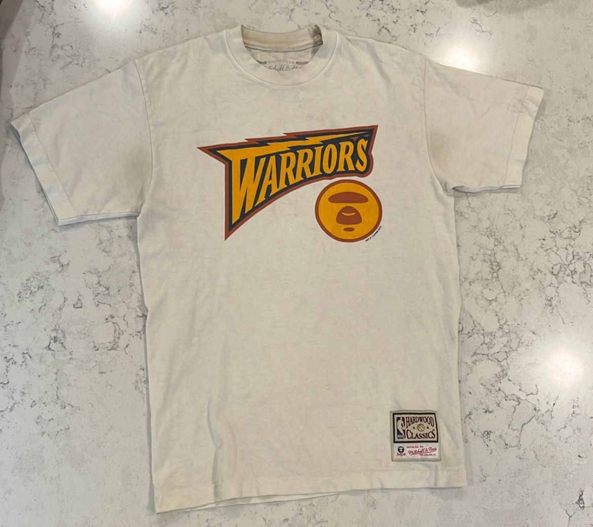 Small Mitchell & Ness x Bape Tee 100% Authentic