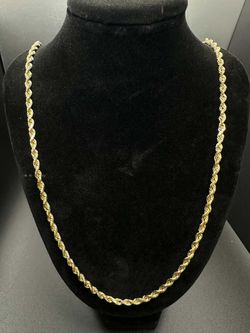 14K Gold Rope Necklace 27grms 3mm 3816 Steilacoom Blvd Lakewood WA Crown Jewlery