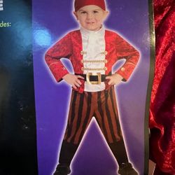 Halloween Toddler Lil Pirate Costume Size 2-4 Years Old