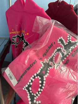 Pink Sp5der Set (Medium Hoodie + Medium Pants) – $135 FIRM