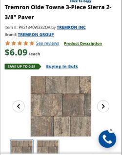 Pavers  – 122 sq. Ft. New/Leftover