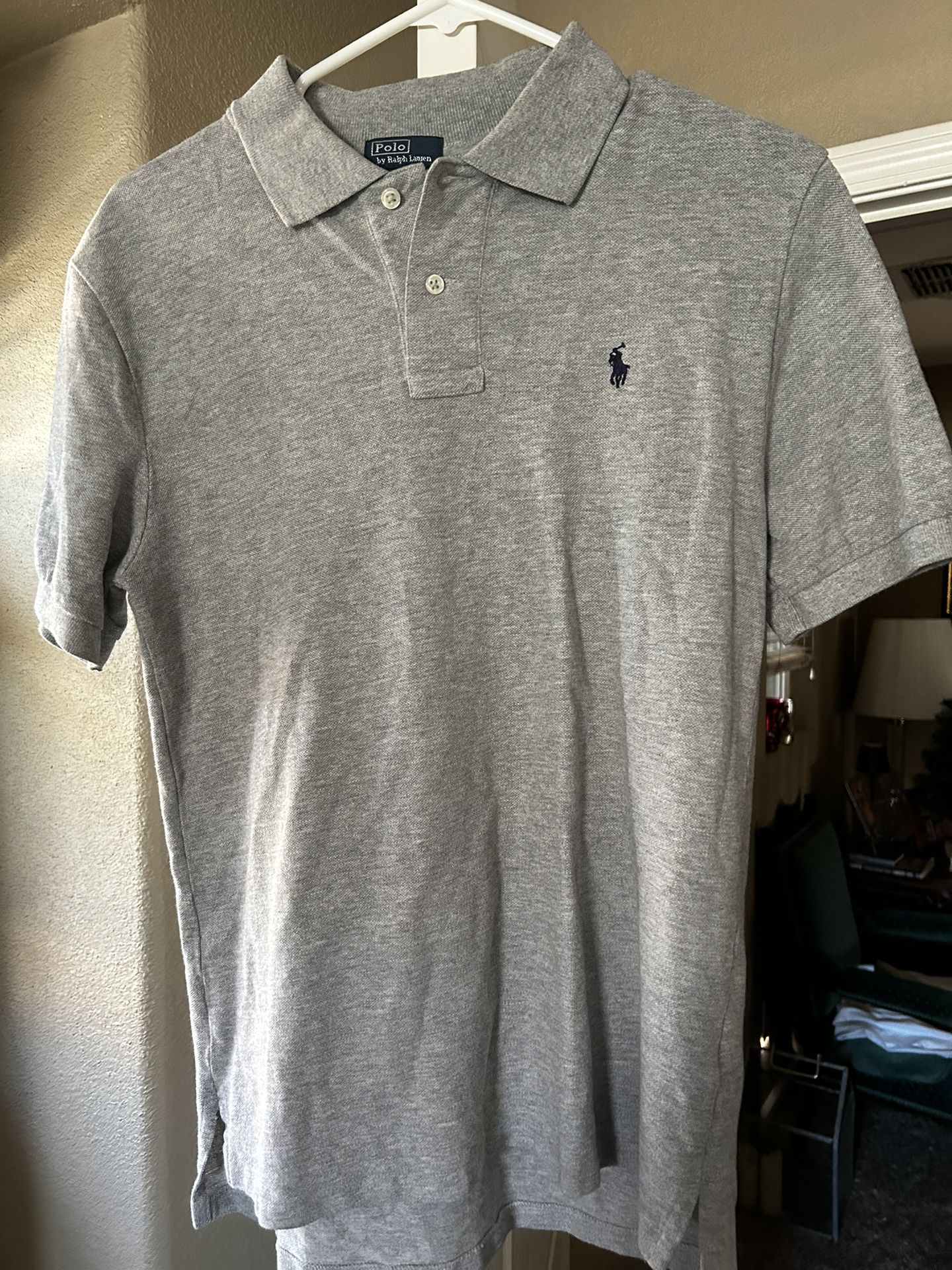 Light Grey Ralph Lauren Polo Shirt Large Size  (14-16)