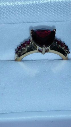 .925. Gold over sterling Ruby ring.