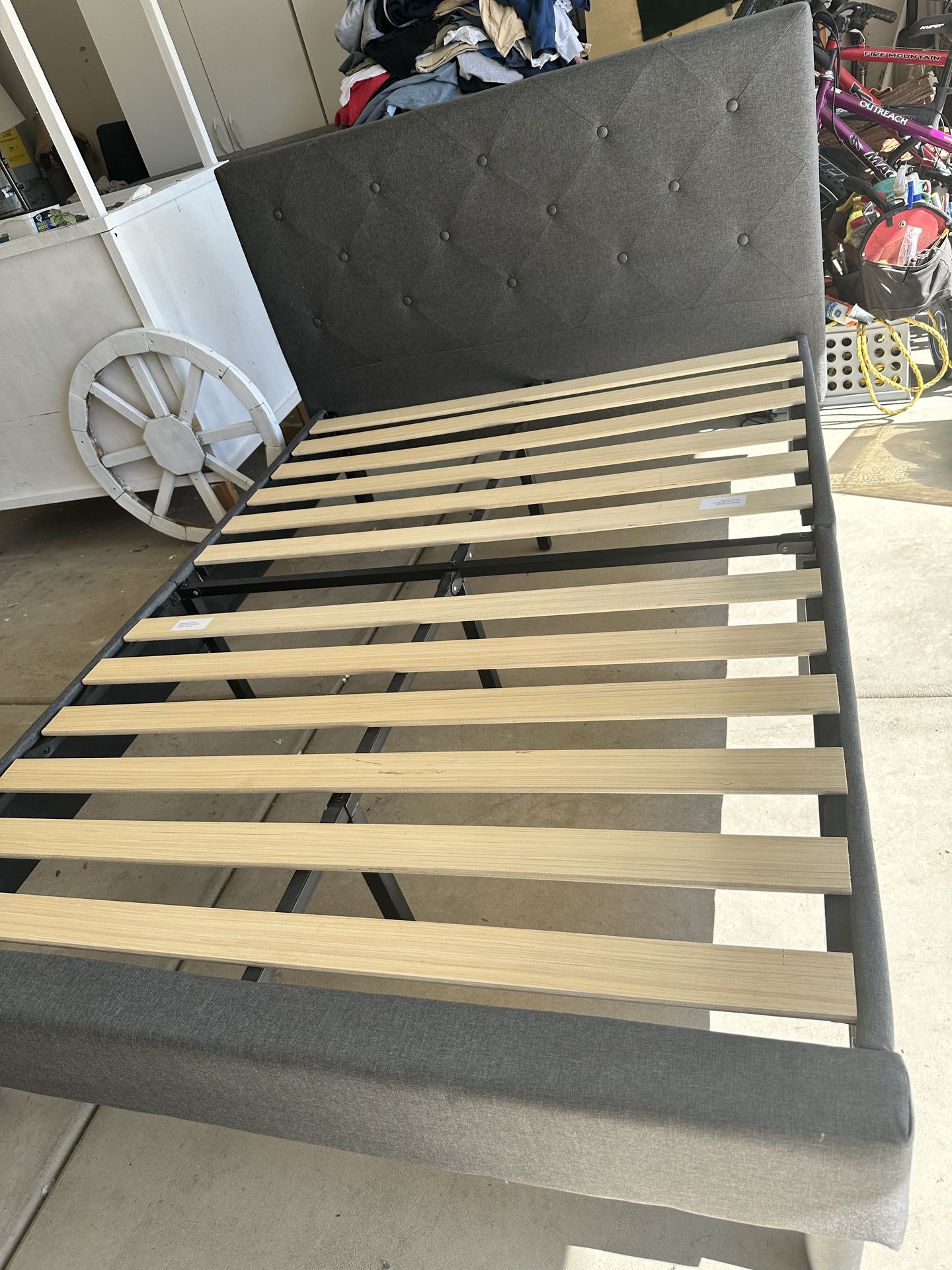 Full size frame with headboard