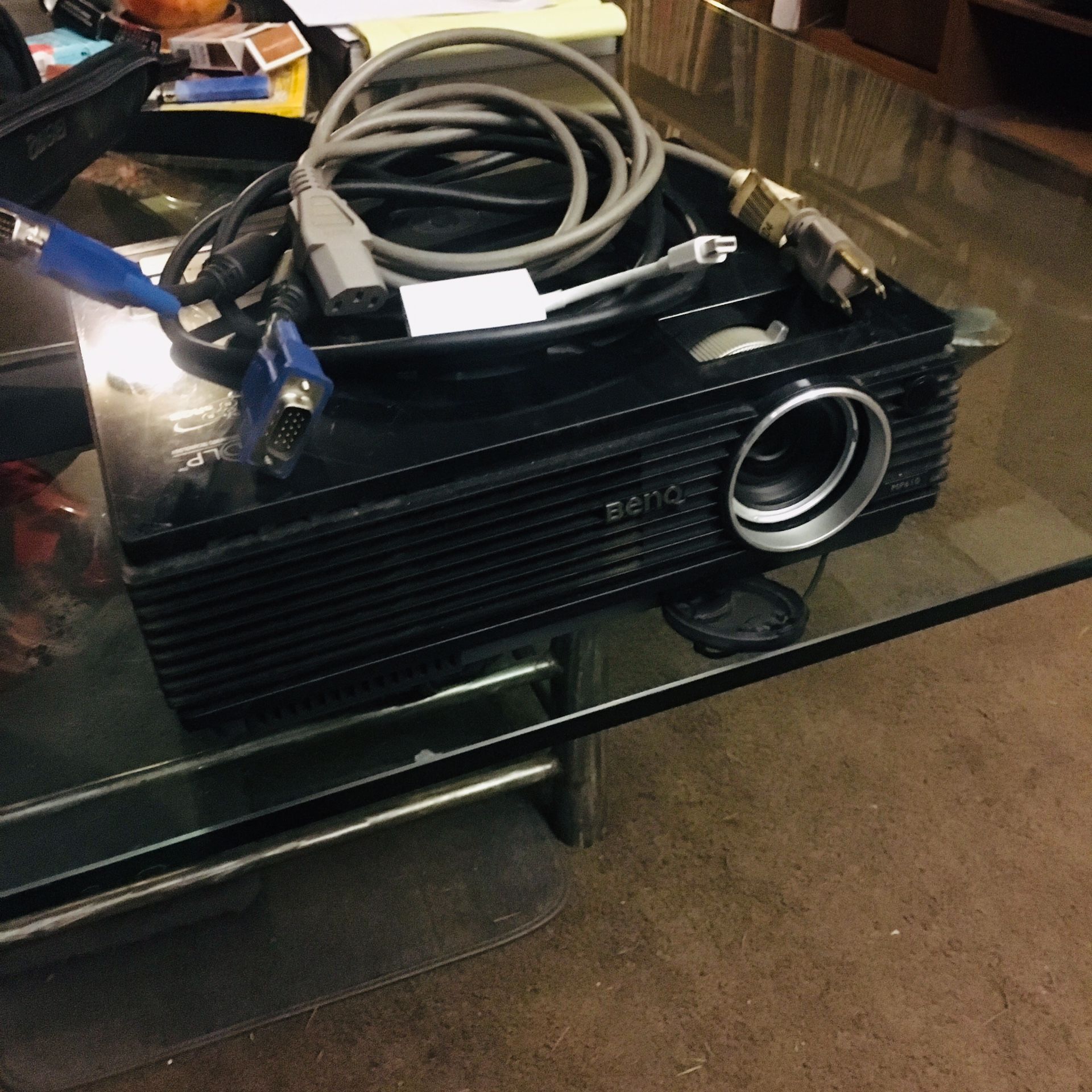 Benq mp610 home projector with cables and case