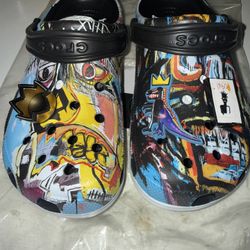 Size 9 US Men’s Jean-michel/ Basquiat Crocs