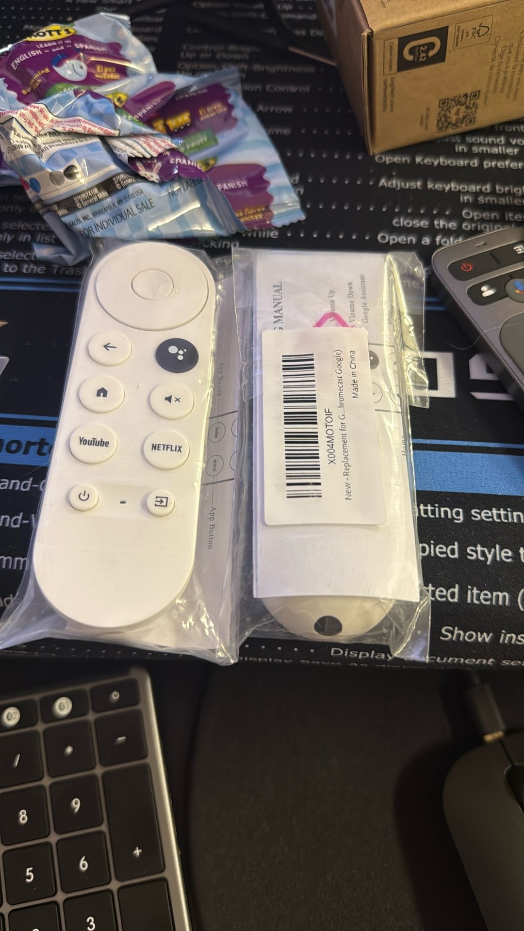 Replacement Remote for Chromecast and Google TV Streamer with Google TV Built-in.