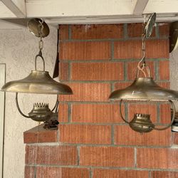 Vintage Brass Hanging Light Fixtures