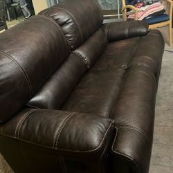 Brown Leather Sofa