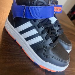 Adidas Kids Black, Blue, and Orange size 11.5 NWT