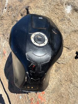 Black Motorcycle Fuel Tank