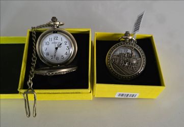 NEW IN BOX INVICTA VINTAGE LOCOMOTIVE POCKET WATCH #49004