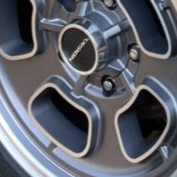 Vision 17”x7” 5x5.5 wheels and tires