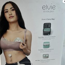 Elvie Stride Plus Quiet Hands Free Electric Breast Pump 3 in 1 Carry Bag New