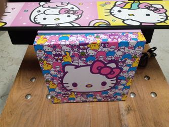 Wall decor with mini hello kitty refrigerator
