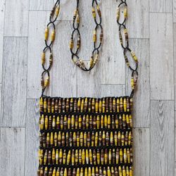 Handmade Paper Beaded Crossbody Purse Uganda