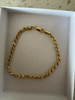 Gold Plated Sterling Silver 8inch Rope