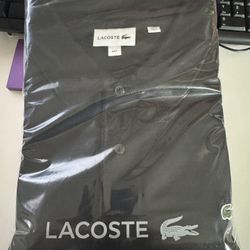BIG & TALL LACOSTE BLACK POLO SHIRT