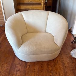 Plush Beige Love Seat