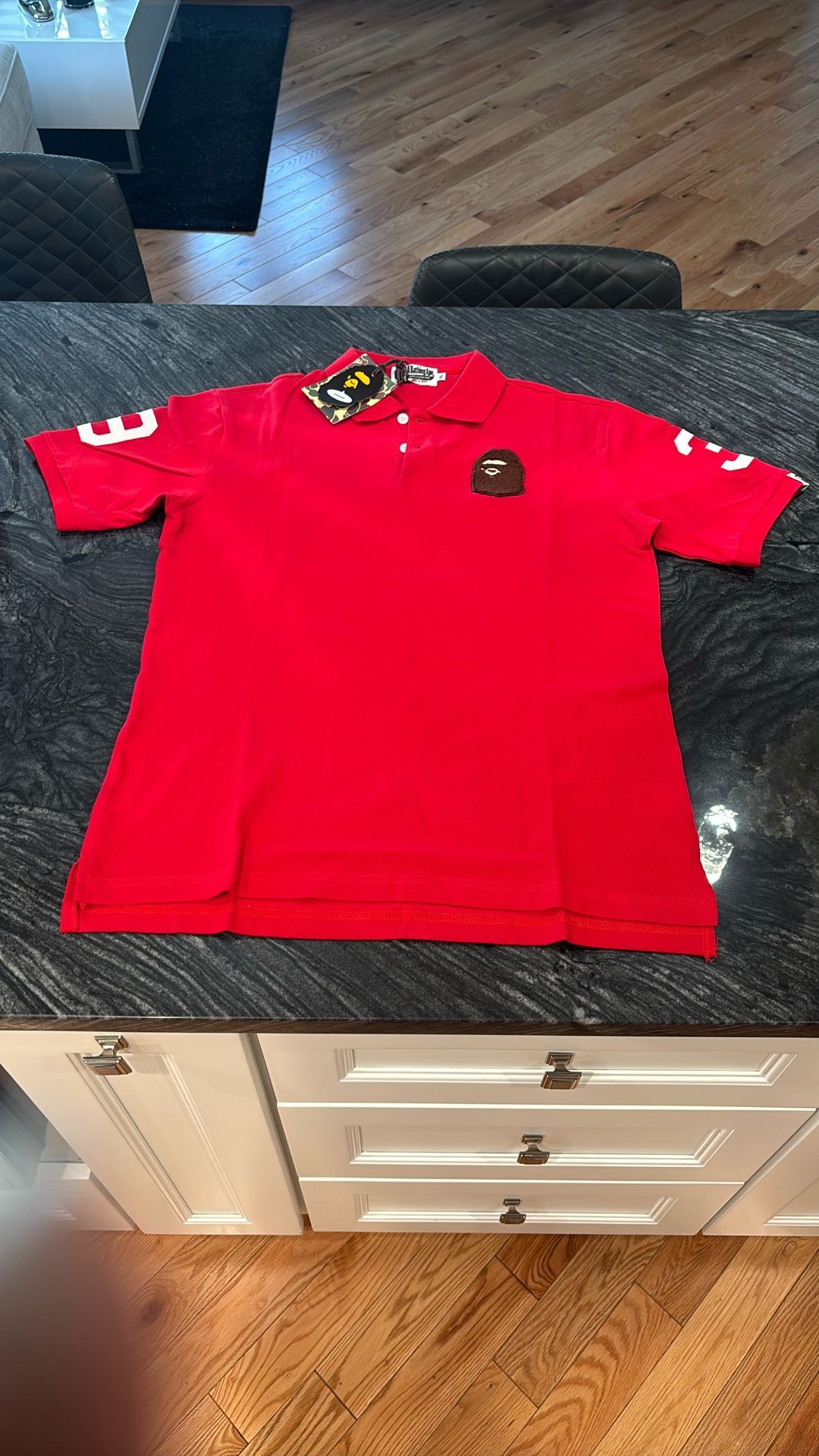 Bape Polo Shirt Red