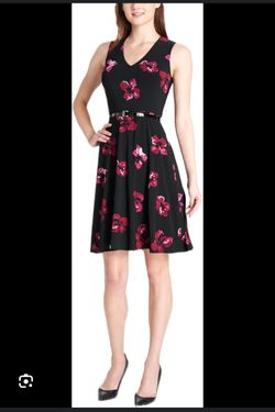 Tommy Hilfiger V Neck Sleeveless Dress 