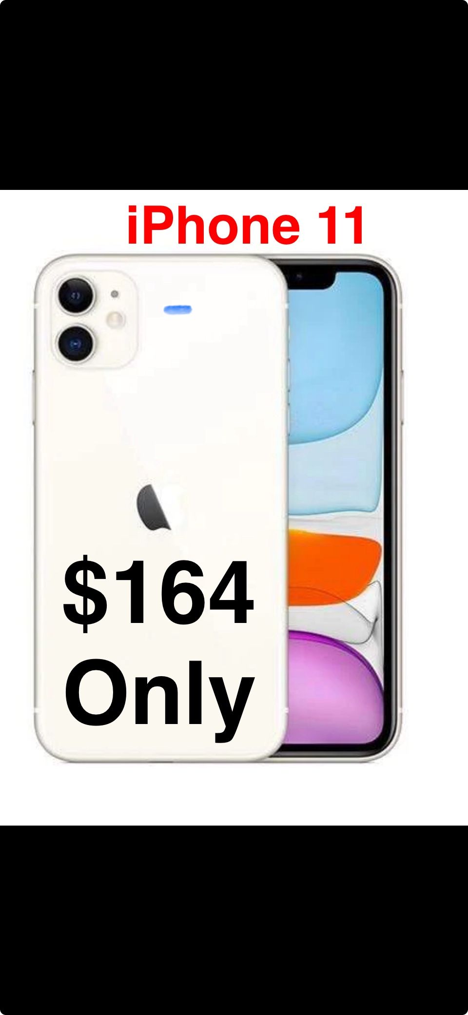 Apple iPhone 11 $164 Only